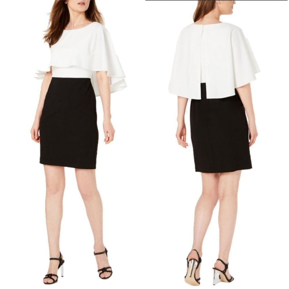 CALVIN KLEIN Color-blocked Popover Dress - SZ 8 | NWOT | MSRP $